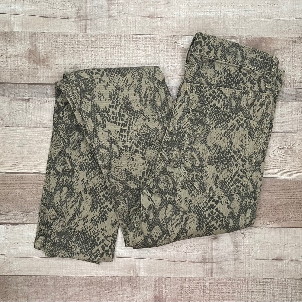 Zara Animal Print Skinny Jeans in Reptile Snake